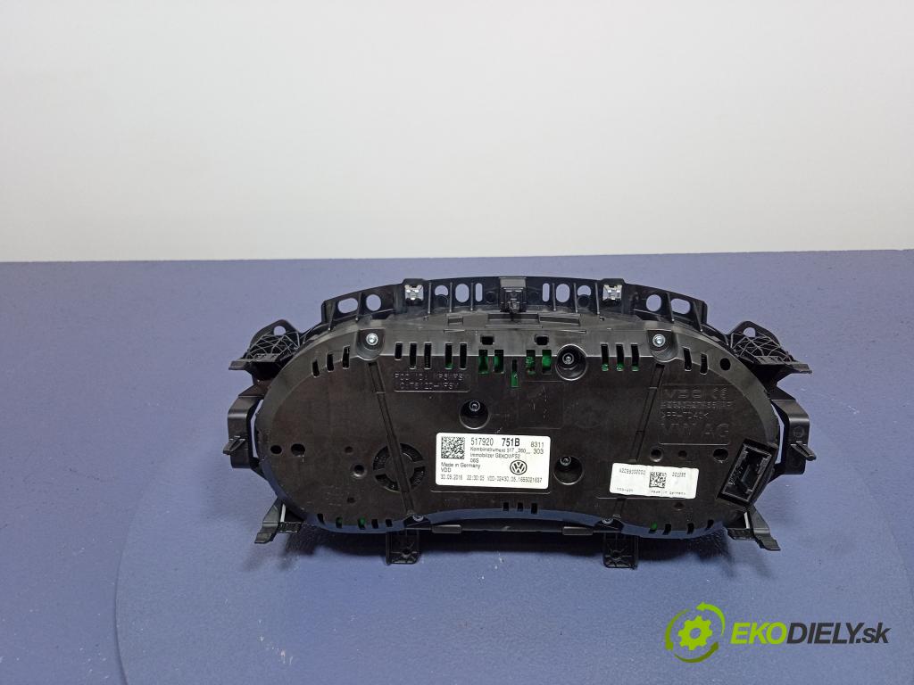 Vw Golf 2016 prístrojovka/ budíky 517920751B