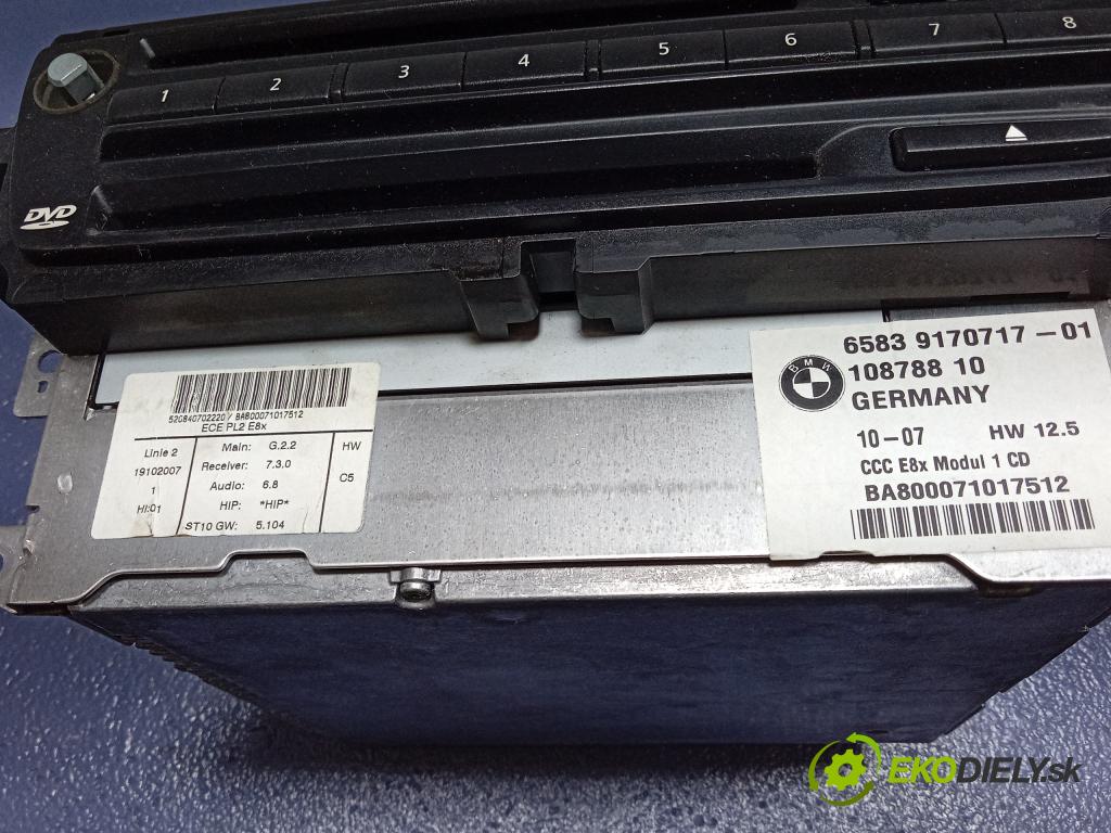 Bmw Seria 1 2007 Radio I Navigácia: 9170717
