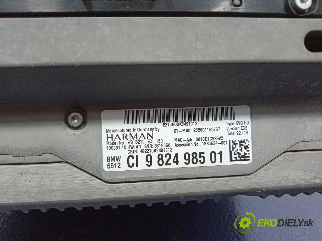 Bmw X3 2020 Radio I Navigácia: 9824985