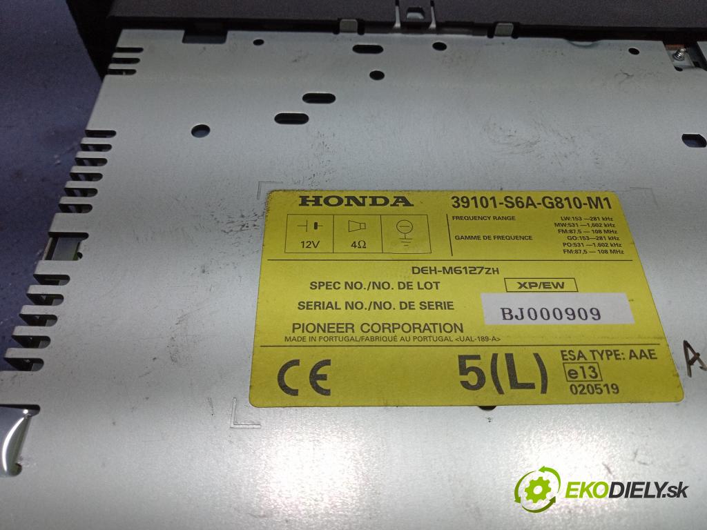 Honda Civic 2003 Radio I Navigácia: 39101-S6A-G810
