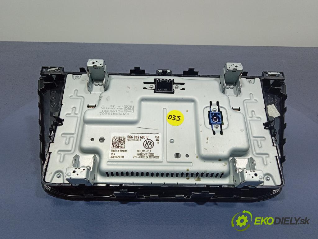 Vw Tiguan 2019 Zobrazit: Rádio: / GPS 5G6919605C