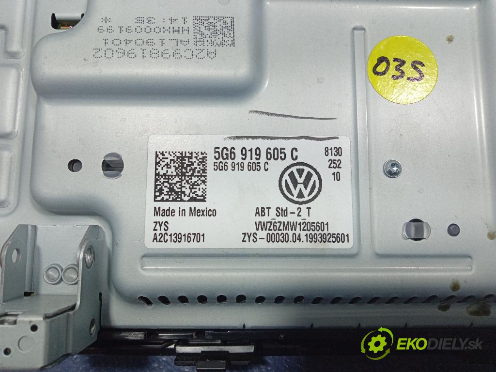 Vw Tiguan 2019 Zobrazit: Rádio: / GPS 5G6919605C