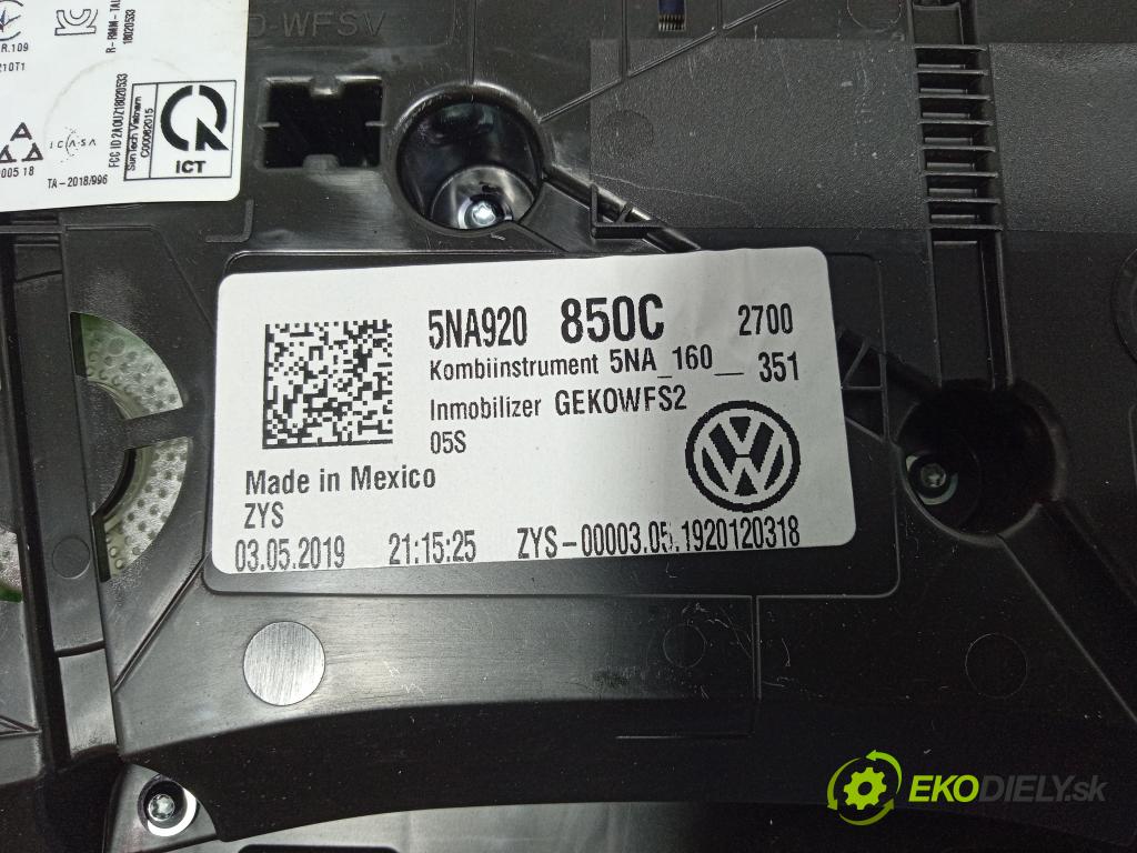 Vw Tiguan 2019 prístrojovka/ budíky 5NA920850C