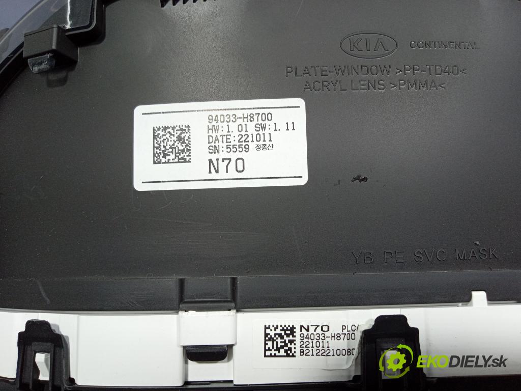 Kia Rio 2022 prístrojovka/ budíky 94033-H8700