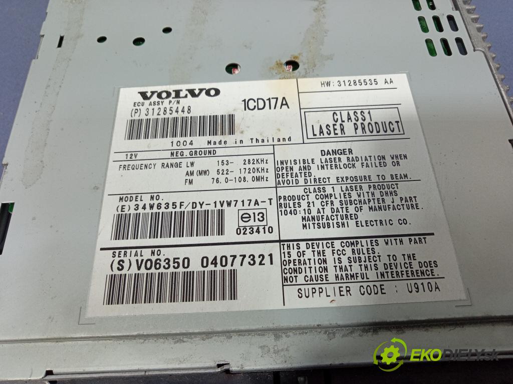 Volvo S40/V40 2010 Radio I Navigácia: 31285448