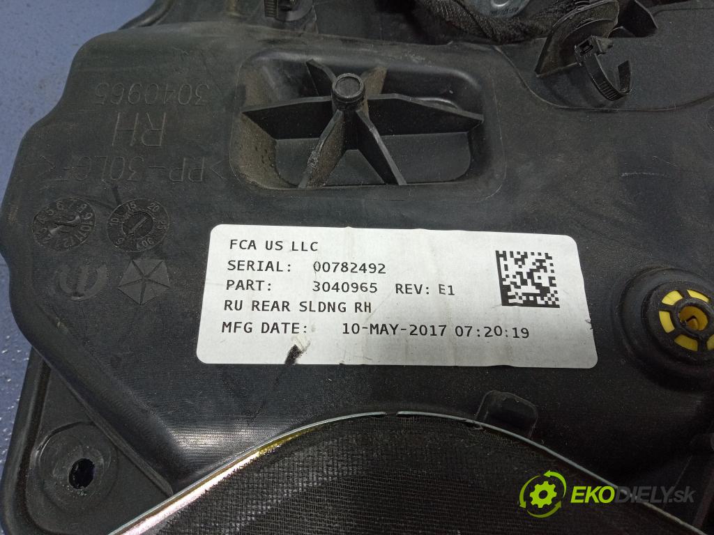Chrysler Pacifica 2017 mechanismus stahování Sklenka: Zad: v pravo: 3040965