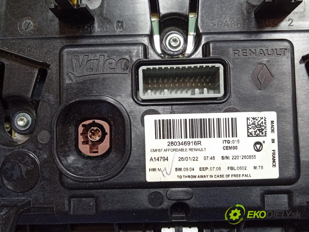 Renault Clio 2022 Zobrazit: Rádio: / GPS 280346916R