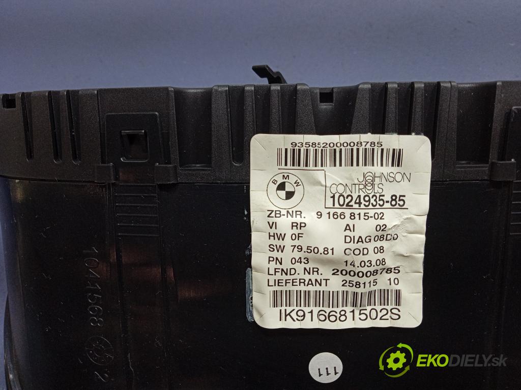 Bmw Seria 1 2008 prístrojovka/ budíky 9166815