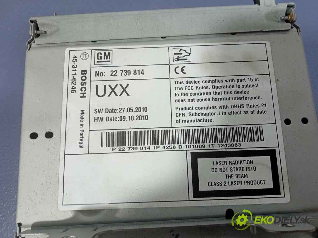 Opel Insignia 2010 Radio I Navigácia: 22739814