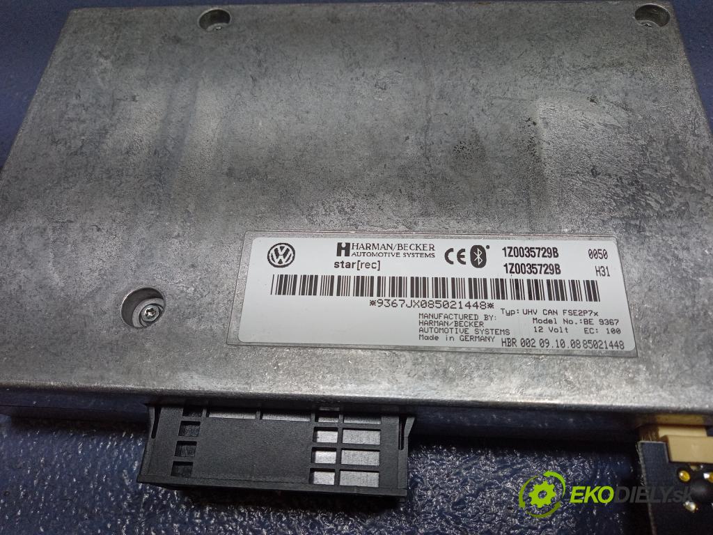 Skoda Octavia 2008 riadiaca jednotka Bluetooth: / Telefón: 1Z0035729B