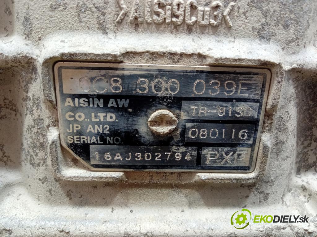 Vw Touareg 2016 prevodovka Výbava: Automatický: 0C8300039F