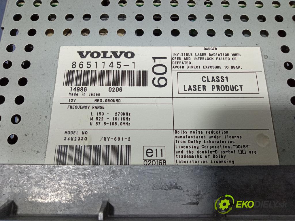 Volvo S80 2002 Radio I Navigace: 8651145