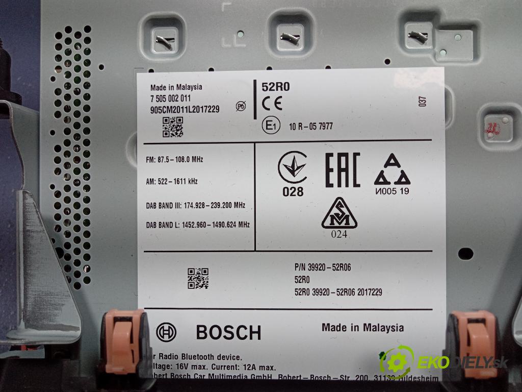 Suzuki Swift 2020 Radio I Navigácia: 39920-52R06