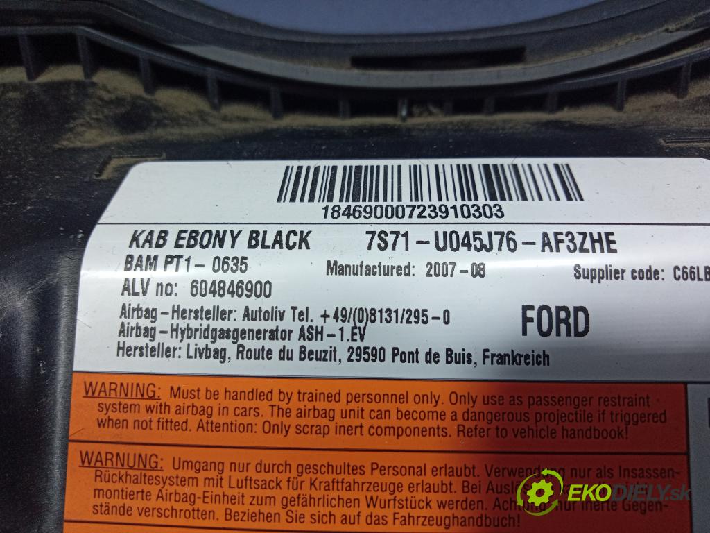 Ford Mondeo 2007 kokpit,pristrojová doska 7S71A04310AJW