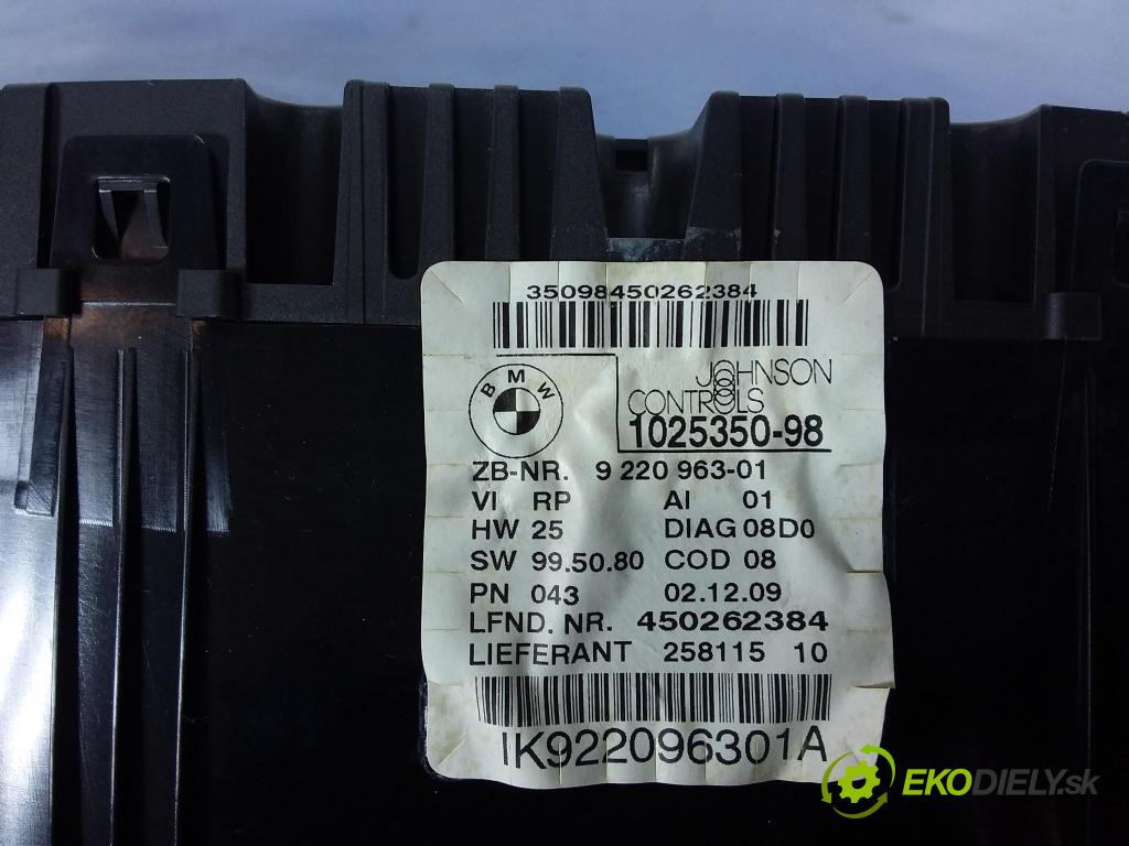 Bmw X1 2010 prístrojovka/ budíky 9220963