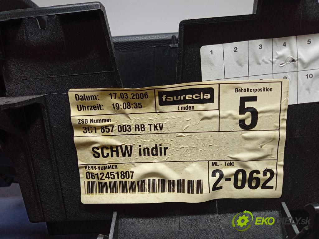 Vw Passat 2006 kokpit,pristrojová doska 3C1857003R