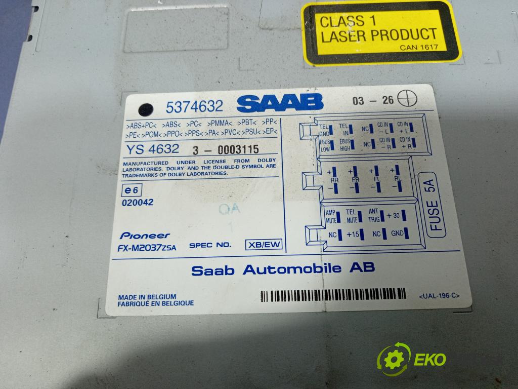 Saab 9-5 2003 Radio I Navigácia: 5374632