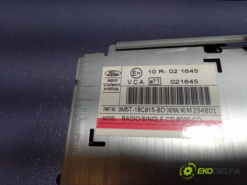 Ford Focus 2004 Radio I Navigácia: 3M5T-18C815-BD