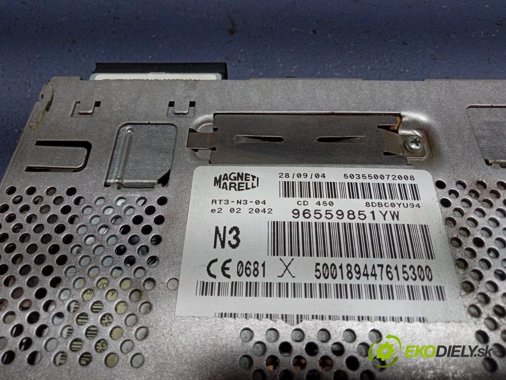 Peugeot 407 2005 Radio I Navigácia: 96559851YW