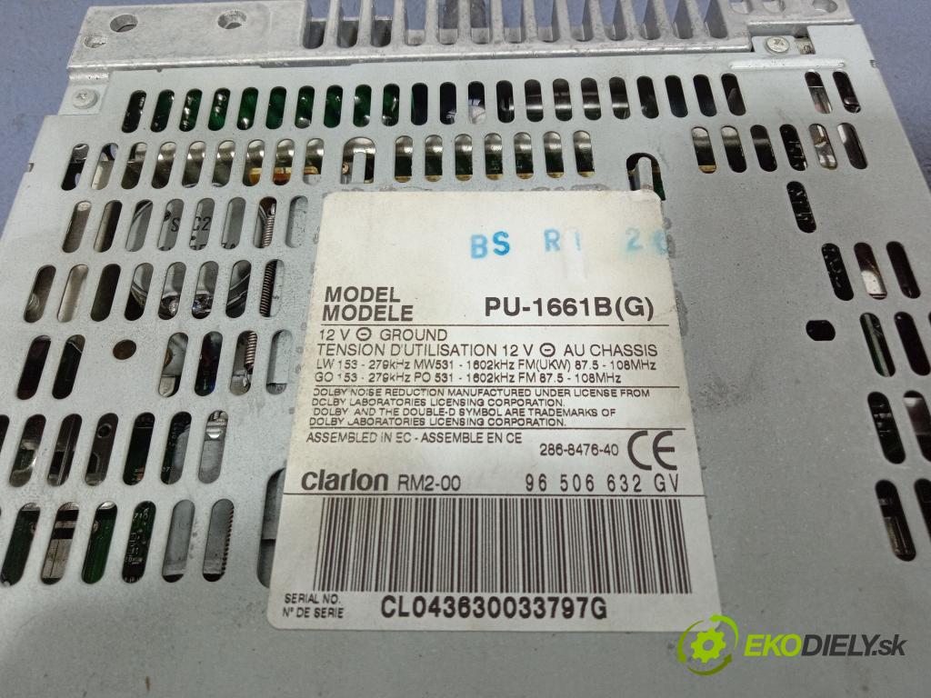 Peugeot 607 2004 Radio I Navigácia: 96506632GV
