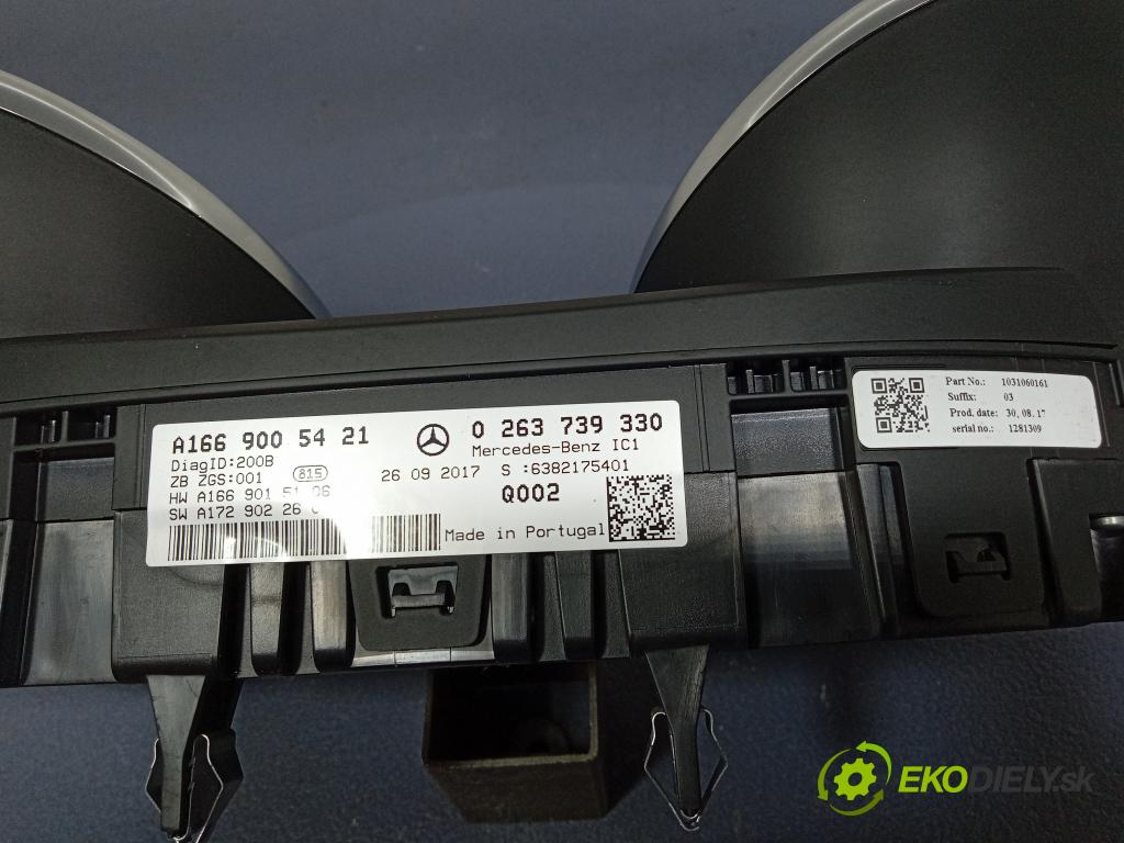 Mercedes GLS-Klasa 2017 prístrojovka/ budíky A1669005421