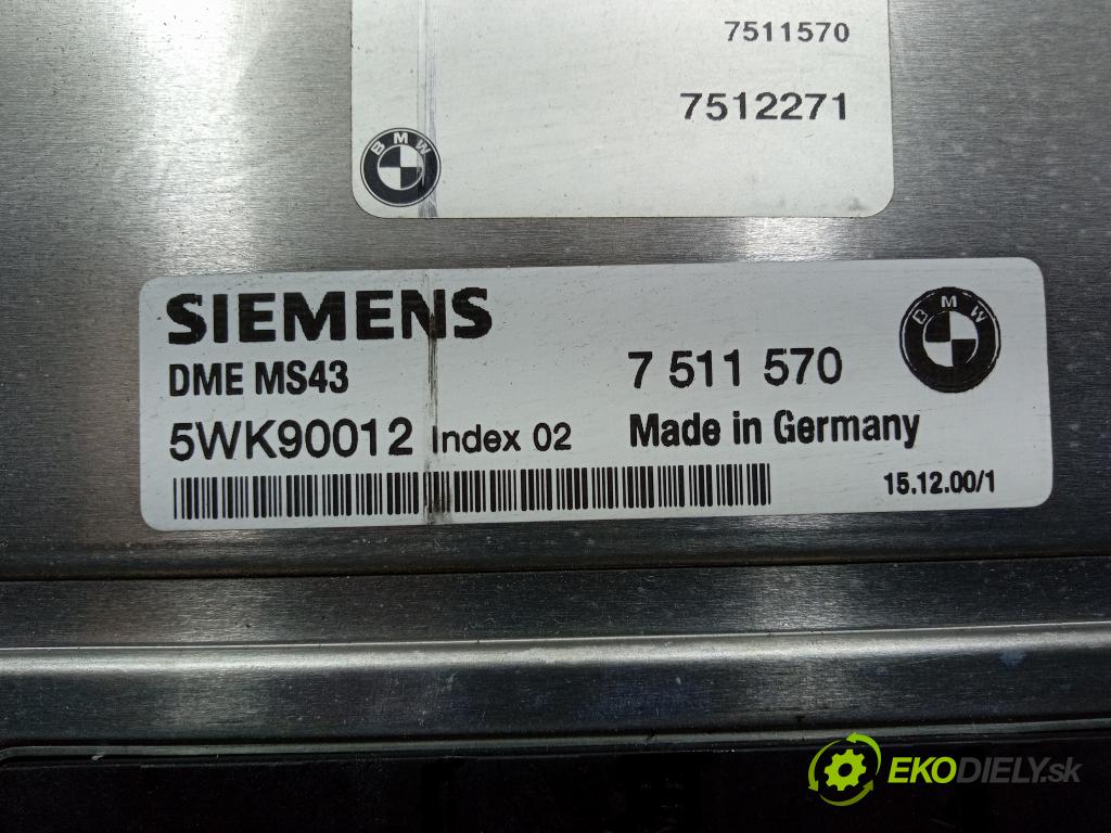 Bmw Seria 3 2000 řídící jednotka Motor: 7512271 7511570