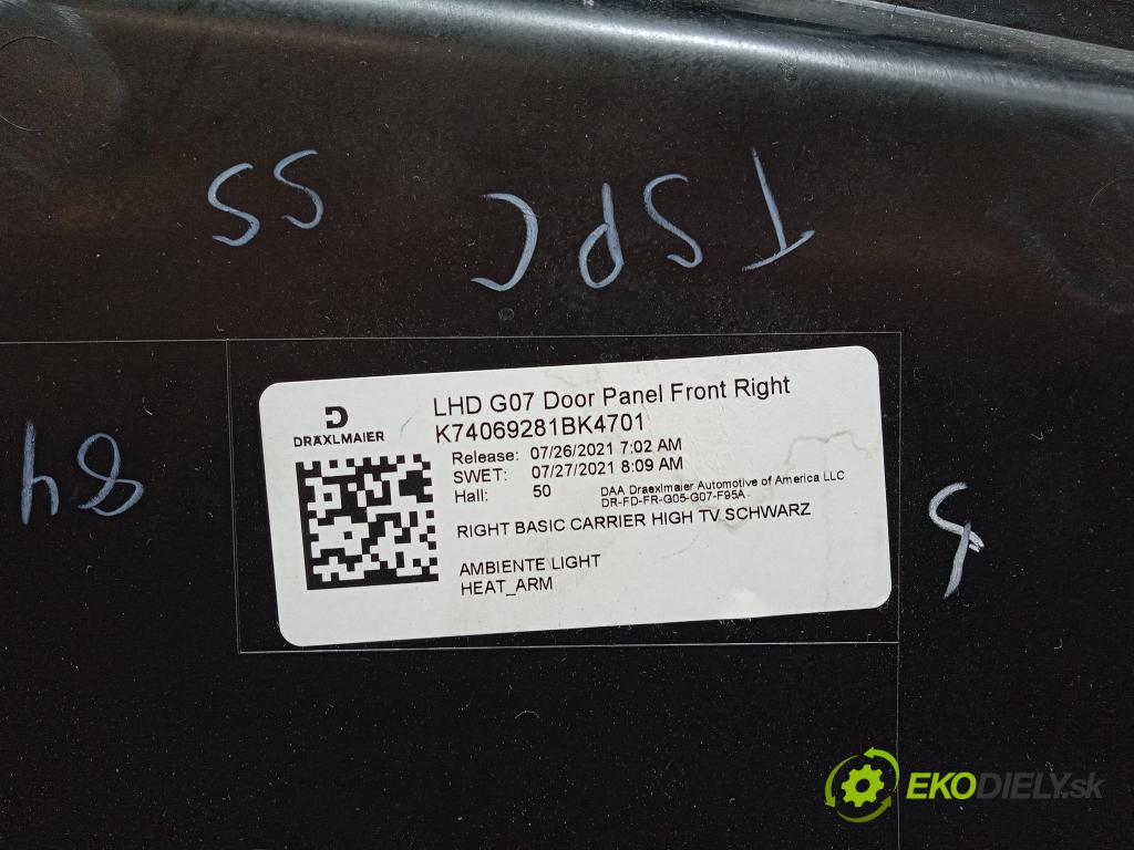 Bmw X7 0 Čalounictví: dvere Predné Prava: 6034185