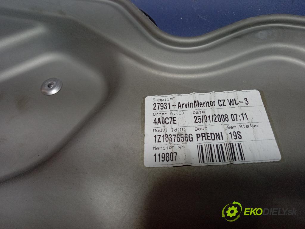 Skoda Octavia 2008 mechanismus stahování Sklenka: před v pravo: 1K0959792J