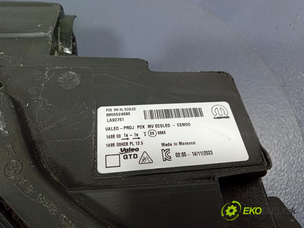 Peugeot 208 0 Reflektor: Vľavo: 9855524680