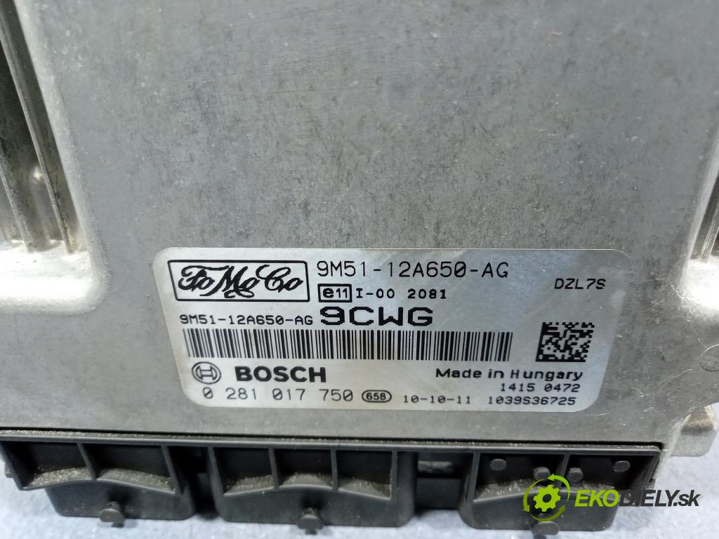 Ford Focus 2010 řídící jednotka Motor: 9M51-12A650-AG
