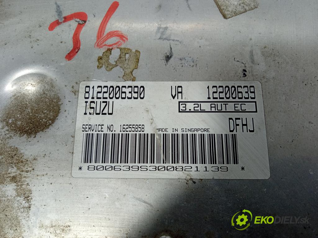Opel Frontera 2000 řídící jednotka Motor: 8122006390