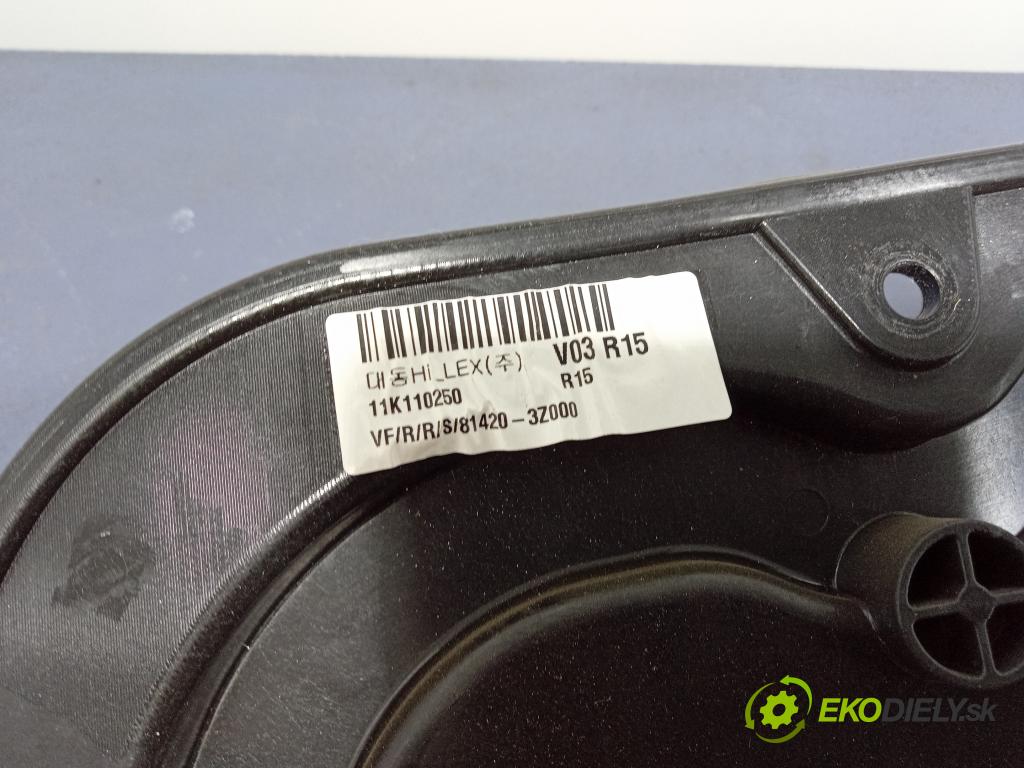Hyundai I40 2011 mechanismus stahování Sklenka: Zad: v pravo: 83480-3ZXXX