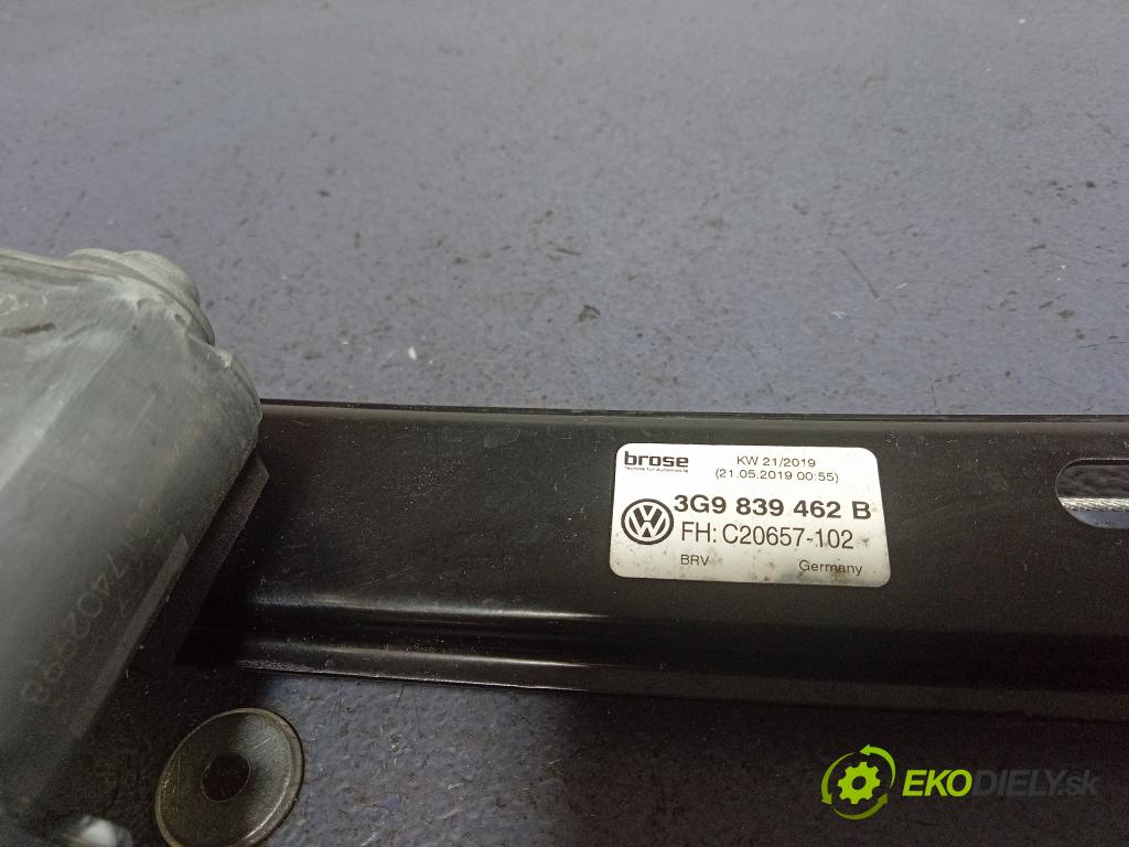 Vw Passat 2019 mechanismus stahování Sklenka: Zad: v pravo: 3G9839462B
