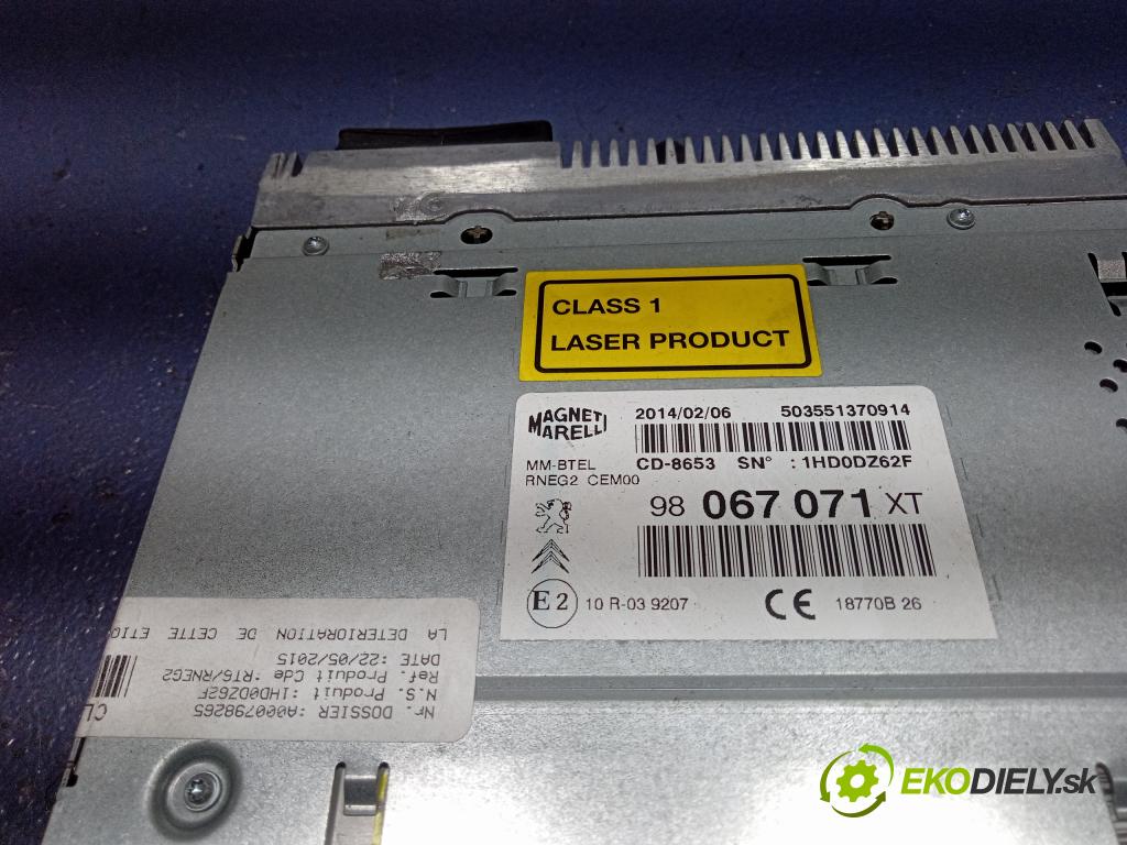 Citroen C4 picasso 2012 Radio I Navigácia: 98067071XT