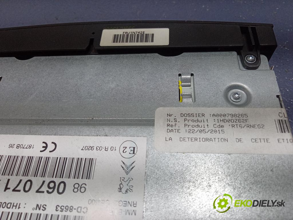 Citroen C4 picasso 2012 Radio I Navigácia: 98067071XT