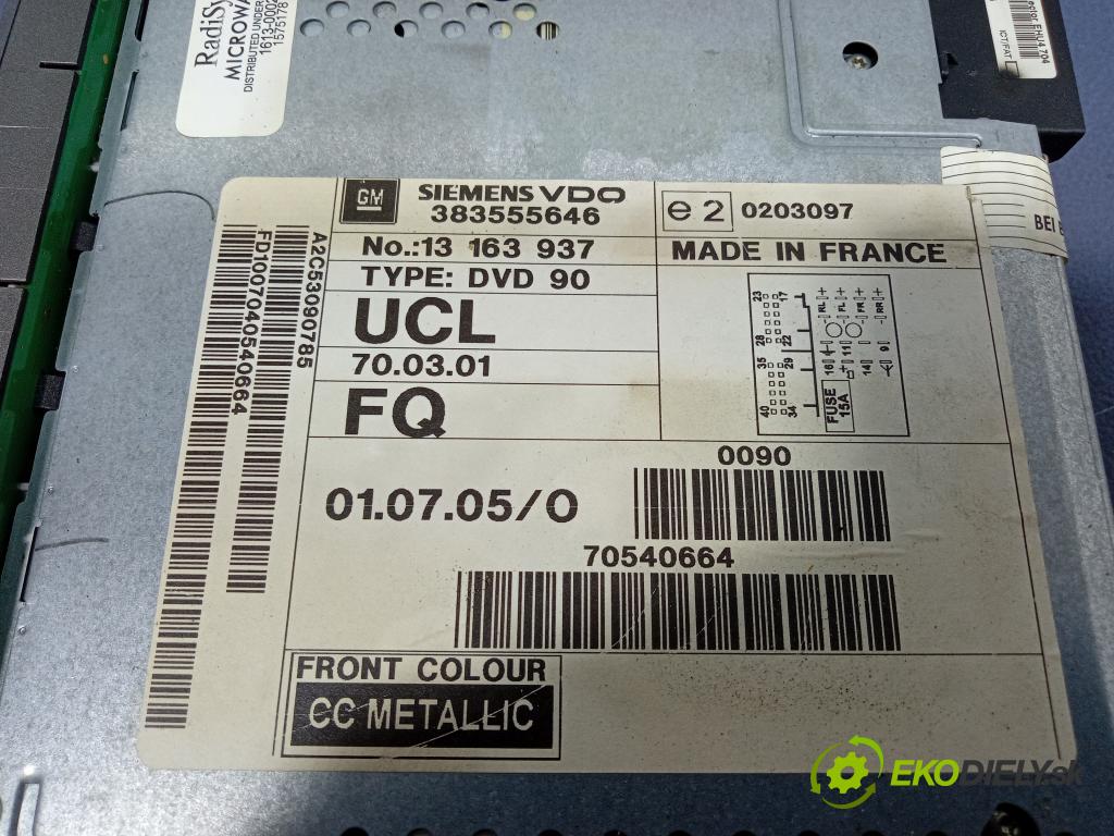 Opel Vectra 2007 Radio I Navigácia: 13163937