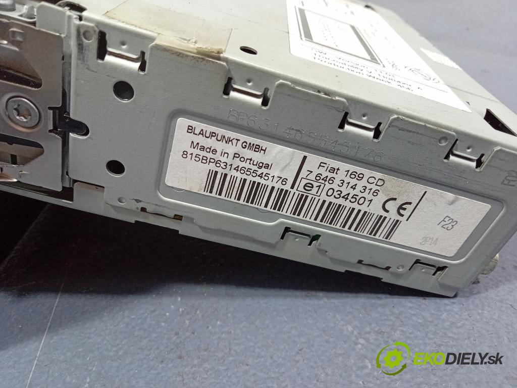 Fiat Panda 2006 Radio I Navigácia: 7646314316