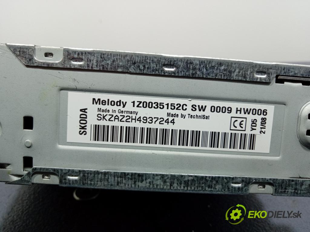 Skoda Octavia 2008 Radio I Navigácia: 1Z0035152C