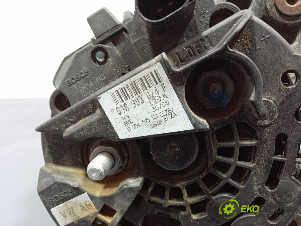 Vw Transporter 2006 Alternator 038903024F