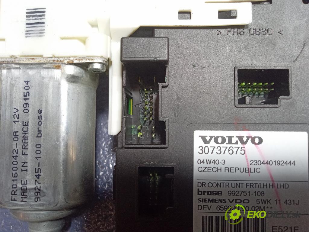 Volvo V50 2004 mechanismus stahování Sklenka: před Levý: 30737675