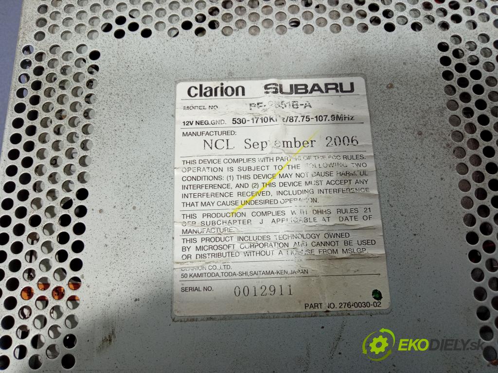 Subaru Legacy 2000 Radio I Navigácia: 276-0030-02