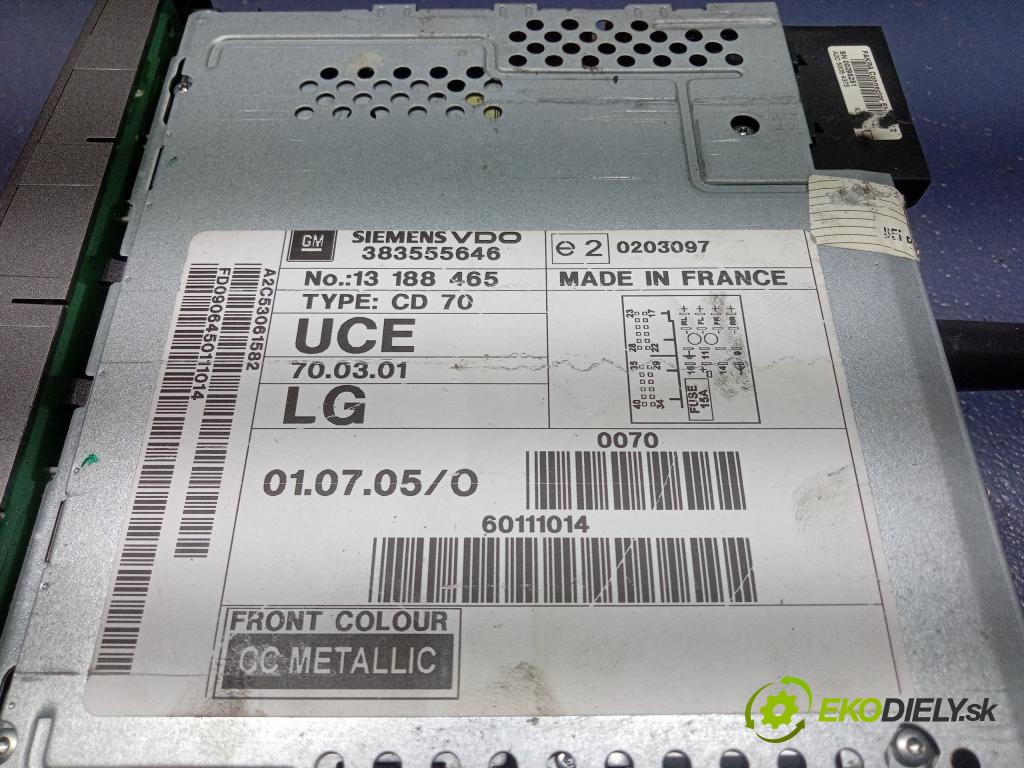 Opel Zafira 2006 Radio I Navigácia: 383555646