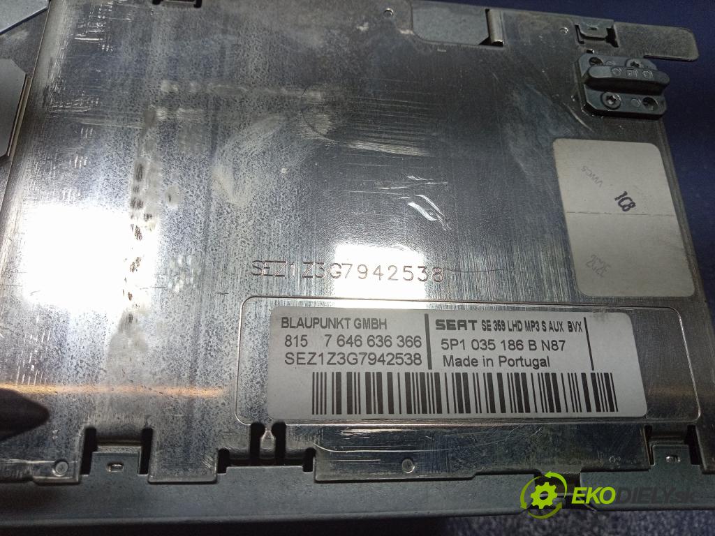 Seat Toledo 2007 Radio I Navigácia: 5P1035186B