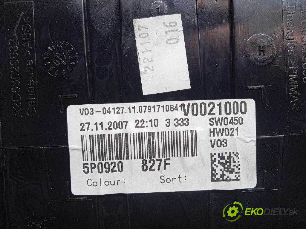Seat Toledo 2007 Přístrojová deska 5P0920827F