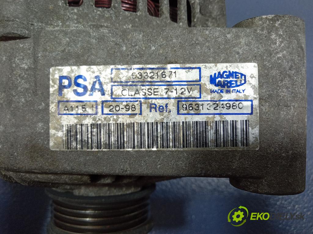 Peugeot 306 1998 Alternator 9631324980