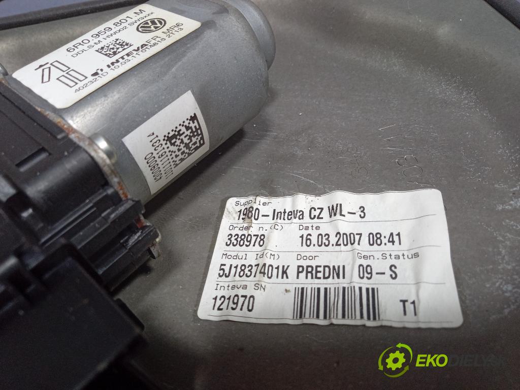 Skoda Fabia 2011 mechanismus stahování Sklenka: před Levý: 5J1837401K