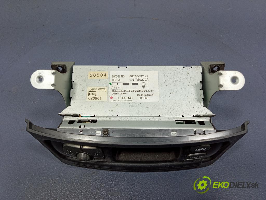 Toyota Yaris 2003 Radio I Navigácia: 86110-52121