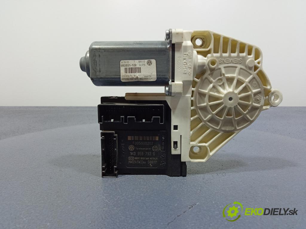 Volkswagen Passat 2005 mechanismus stahování Sklenka: před Levý: 1K0959793G