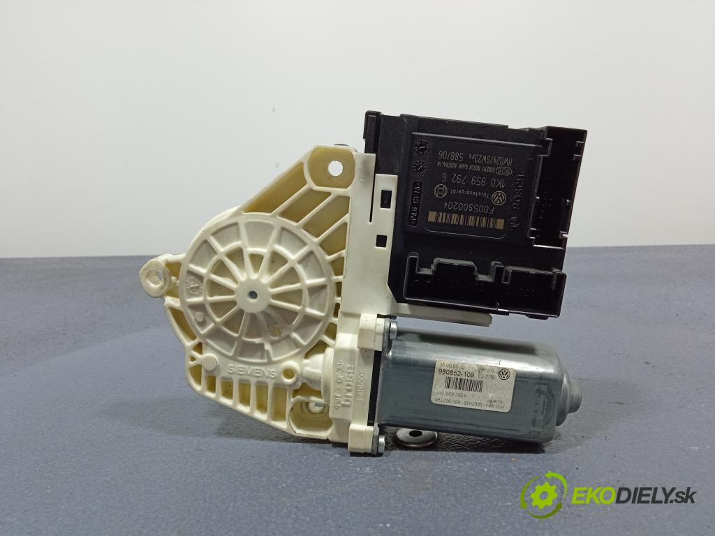 Volkswagen Passat 2005 mechanismus stahování Sklenka: před v pravo: 1K0959792G