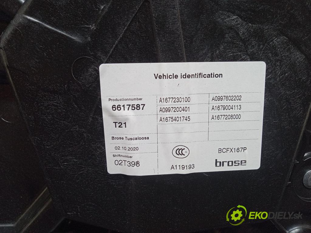 Mercedes GLS-Klasa 2020 mechanismus stahování Sklenka: před v pravo: A1677230100